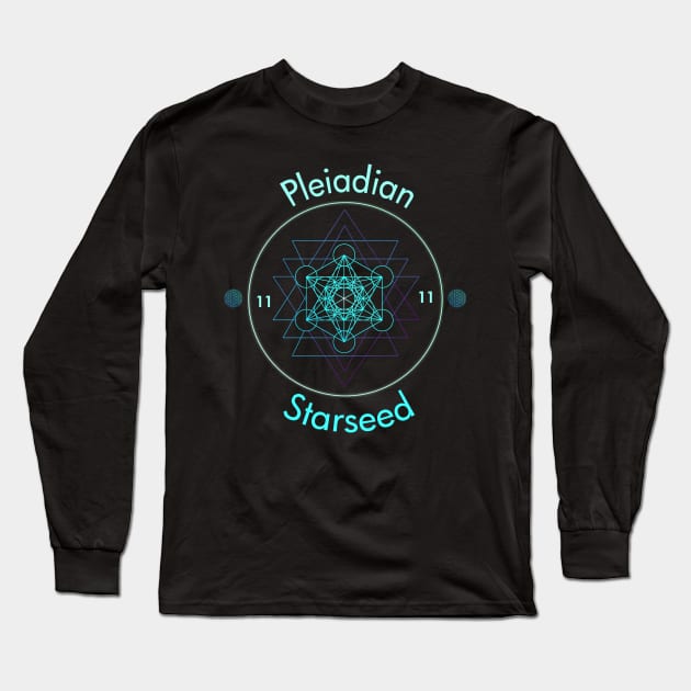 Pleiadian Starseed Ascension Long Sleeve T-Shirt by Bluepress
